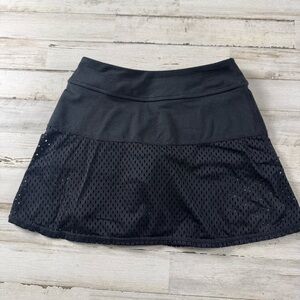 Zella Girls Black Mesh Skirt built in shorts